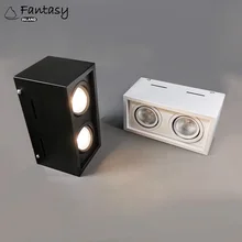 Точечный потолочный светильник решетка светильник регулируемый угол двойной светильник источник минималистичный светодиодный поверхностный монтаж фойе коридор cob светильник