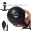 Inflatable Huge Anal Butt Plug with Metal Ball Big Anal Dilator Silicone Huge Anus Pump Expandable Prostate Massager Sex Toys 1