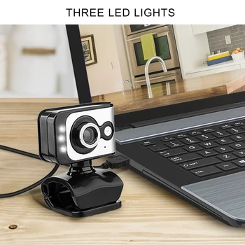 

Computer Webcam Full Hd 480p Usb Web Camera Focus 5 Layer Glass Lens Web Cam Microphone Flexible Base Cameras Widescreen Video