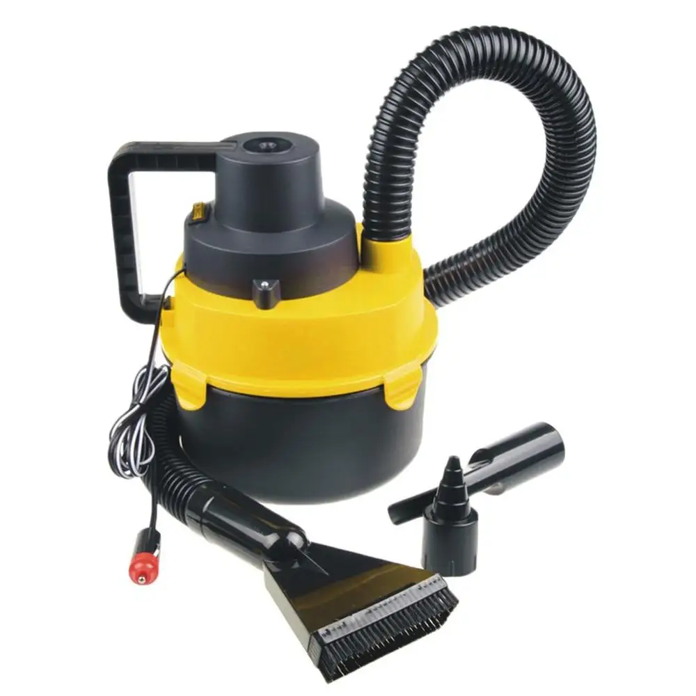 Yellow Компактный размер двойного назначения Powerfull мини автомобильный пылесос влажный/сухой DC 12 вольт легкий и беспроблемный процесс очистки - Color: Yellow