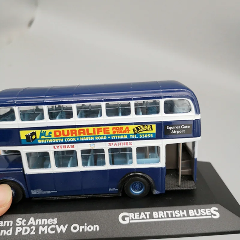 1/76 ATLAS London двухэтажный автобус трамвай статическая Миниатюрная модель коллекция мебели винтажная модель автобуса сплав литье под давлением подарок