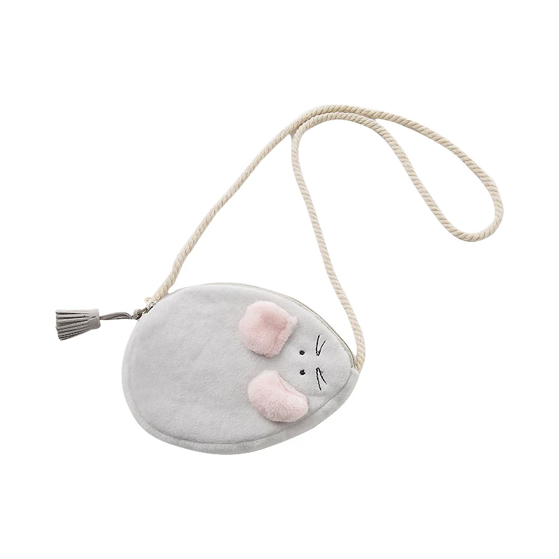 DBM12200-N davebella дети животных сумка монета кошелек Детские Твердые - Цвет: gray
