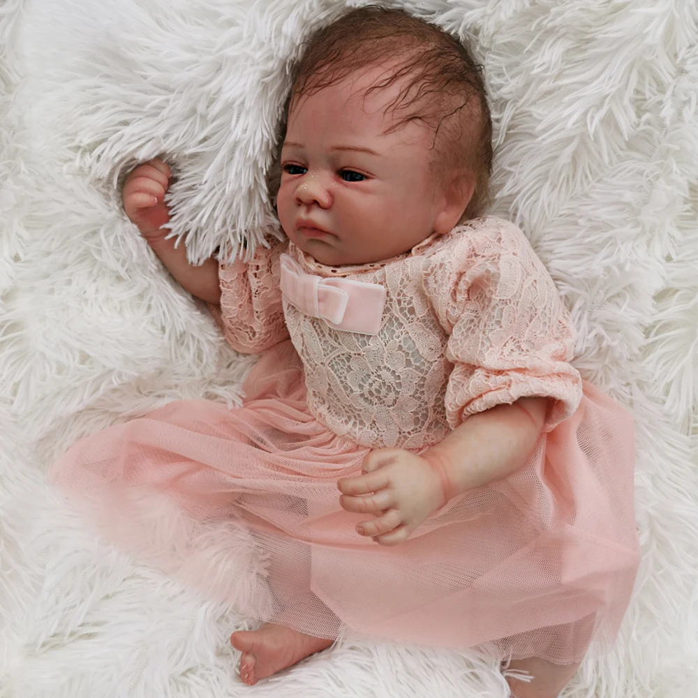 Бутик reborn baby dolls игрушки 1" Супер реалистичные bebe reborn мягкие тела силиконовая кукла настоящая живая девочка кукла подарок