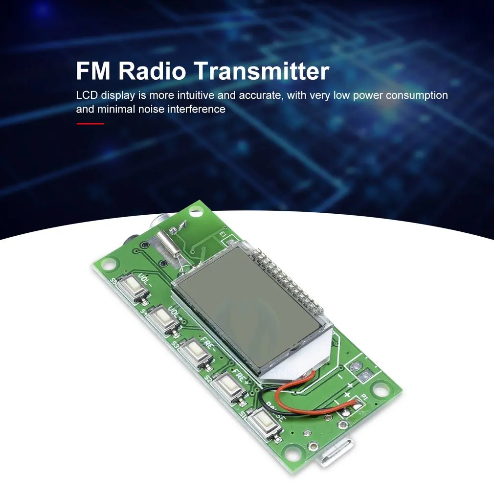 DSP PLL 87-108 МГц цифровой беспроводной микрофон Стерео FM передатчик Модуль высокое качество интегральные схемы доска