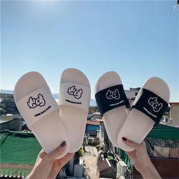 

Summer Animal Slippers Woman Cute Dog Slides Socofy Shoes Soft Non-slip Beach Flip-flops Ladies Slippers House Bath Shoes