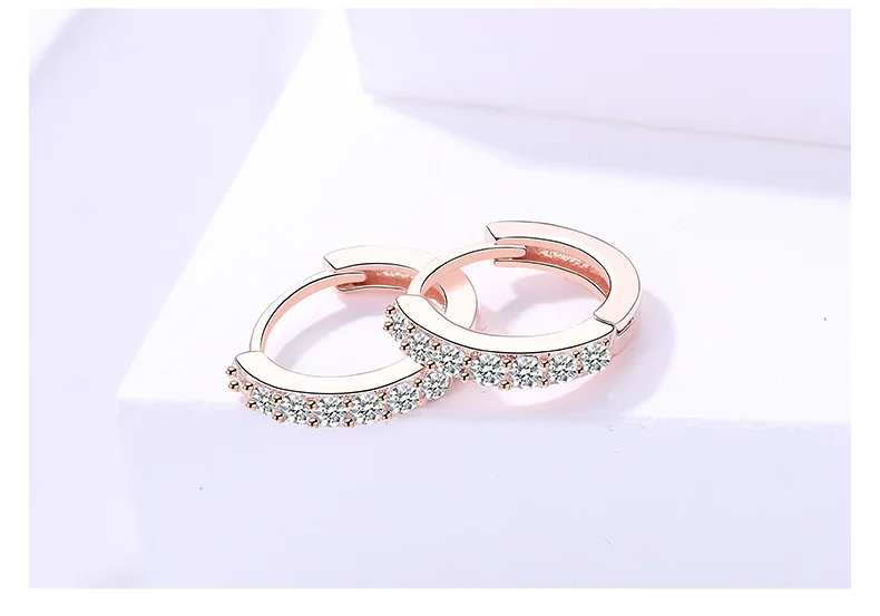 Lo Paulina S925 Серебряные Классические круглые серьги с AAA цирконием подарок на день матери Bijoux ювелирных изделий