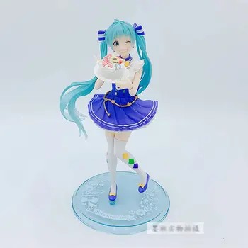 

Original Anime figure 2019 Hatsune Miku Birthday Cake Ver PVC Action figure Cute girl Model toy with box