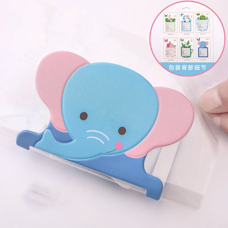 Настенная Наклейка с животными Kawaii, единорог, фламинго, кактус, 3D Настенный силиконовый выключатель, светящийся светильник, переключатель, Настенная Наклейка