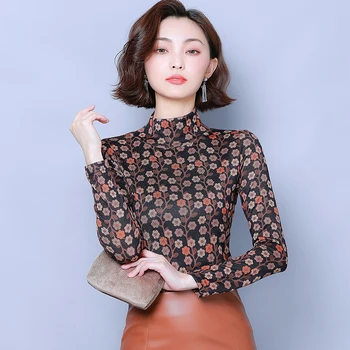

9810 Printed Base Shirt Women Long Sleeve Spring New Style Hoodie with Sleeves Slim Fit Ladies' T-shirt