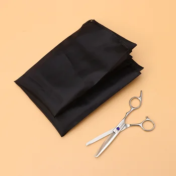

1 Set 2Pcs Haircut Tool Chic Well DIY Fine Hairdressing Cape Hair Apron Haircut Scissor Teeth Scissor