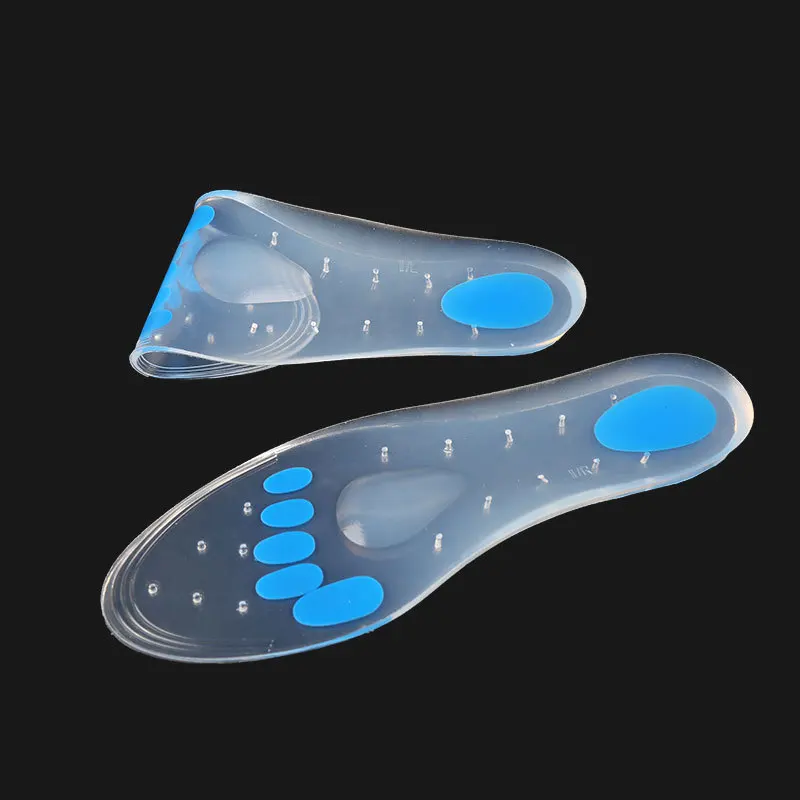FOOTOUR Soft Medical Silicone Gel Insoles Arch Support Orthopedic Insole Treatment Heel Pain Relief Flatfoot for Plantar Fasciitis Heel Spur Sport Shoe Pad