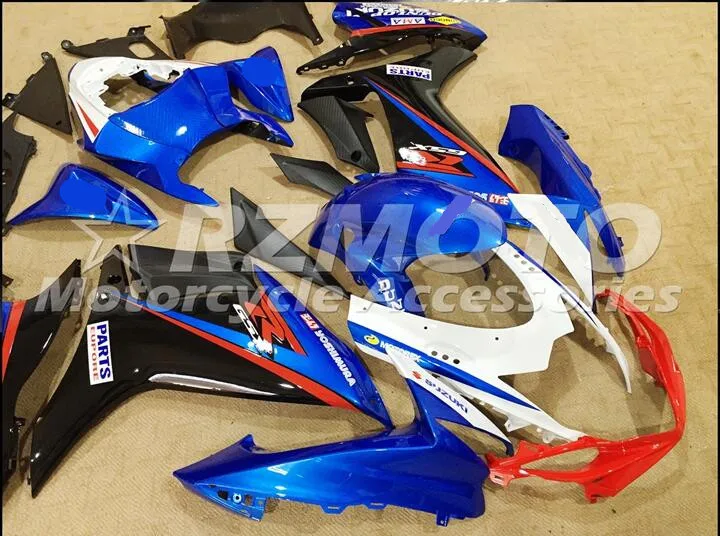 ACE наборы ABS впрыски обтекатели комплект подходит для SUZUKI GSX-R600 GSX-R750 L1 L3 2011 2013 Черный Синий A82