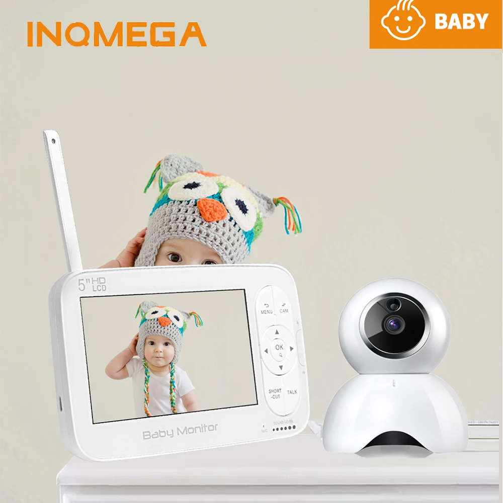 

INQMEGA 720P Wireless Baby Monitor PTZ 360 Degree 5 Inch LCD Baby Camera Night Vision Babysitter Nanny Video Security Camera