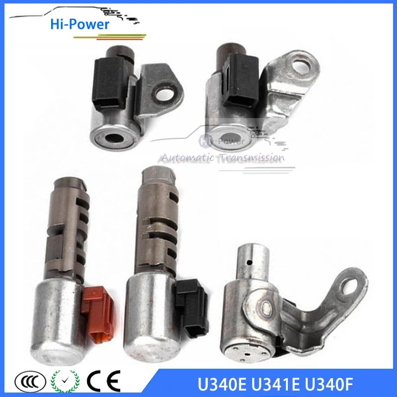 5PCS Transmission solenoid valve Kit U340E U341E U341F for 1999-UP Lexus Toyota Corolla s 1.8L ZRE142L NZE121 1NZ-FE | Автомобили и