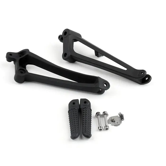 Artudatech задние Пассажирские подножки для ног Кронштейны для YAMAHA 2009 2010 2011 YZF R1 аксессуары - Цвет: Black