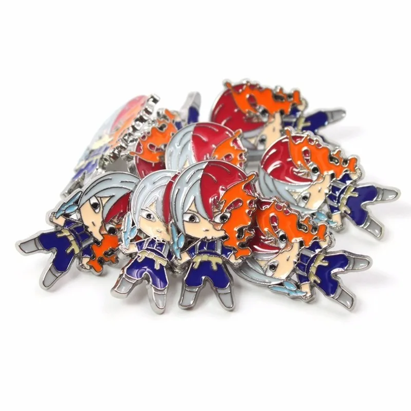 Брошь с надписью «My Hero Academy» Midoriya Izuku Todoroki Shoto Bakugou Katsuki Kirishima Eijiro Kaminari Denki Asui Tsuyu металлические броши