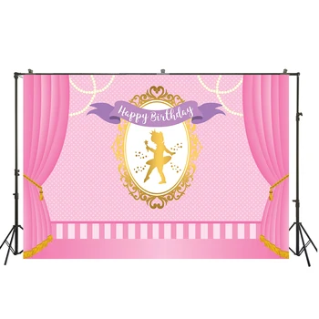 

Pink Curtain Princess Photography Backdrop Party Decor Kids Girl Newborn Baby Portrait Photophone Photo Studio Background W-3784