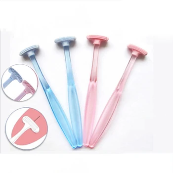 

Soft Silicone Tongue Brush Cleaning the Surface of Tongue Oral Cleaning Brushes Tongue Scraper Cleaner Fresh Breath Health