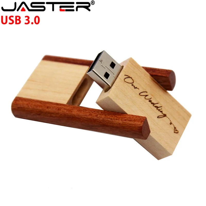 JASTER 3 стиль кленовый карбонизированный орех Дерево 360 градусов usb флеш накопитель
