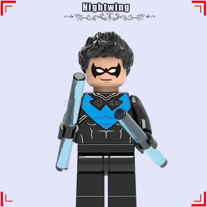 Nightwing Робин DC кинофигурки Nightwing Teen Titans Super Heroes Justice League Creator технологические строительные блоки игрушки Халк, Бэтмен семья - Цвет: Nightwing