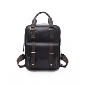 

Backpack 2020 New Style Retro British Women's Korean-style Simple PU Leather Student School Bag Large Capacity Travel Backpack