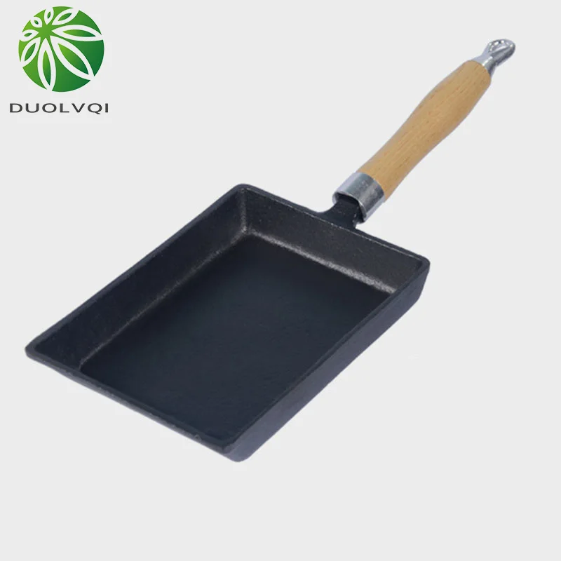 Duolvqi японский чугунная сковородка для омлета с антипригарным окрытием Фрай