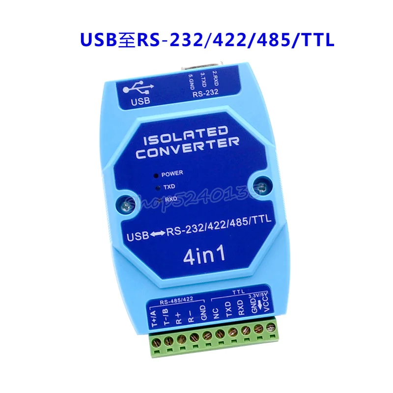 Usb Fotoelétrico Industrial do Isolamento da Proteção do Relâmpago à Relação Rs485 Rs422 Rs232 Ttl ao Conversor de Série em