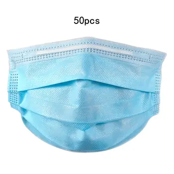 

Disposable Respirator 3-Layer Protective Dust Filter Mask 3D Solid Shape Fits Face Efficiency Filtration Mask 50 Pcs
