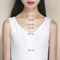 35 cm-80 cm Minuscule Réel 925 En Argent Sterling avec Or Couleur Mince Boîte Chaîne Collier Femmes Enfants Filles Mens Bijoux kolye collares 4