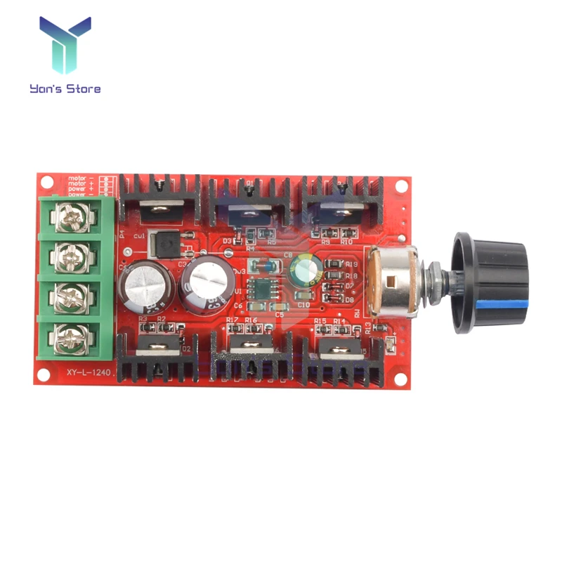 DC 12V 24V 2000W 40A DC Motor Speed Controller 9-50V PWM HHO RC Fan Speed Regulator Adjustable Power Control Switch Case