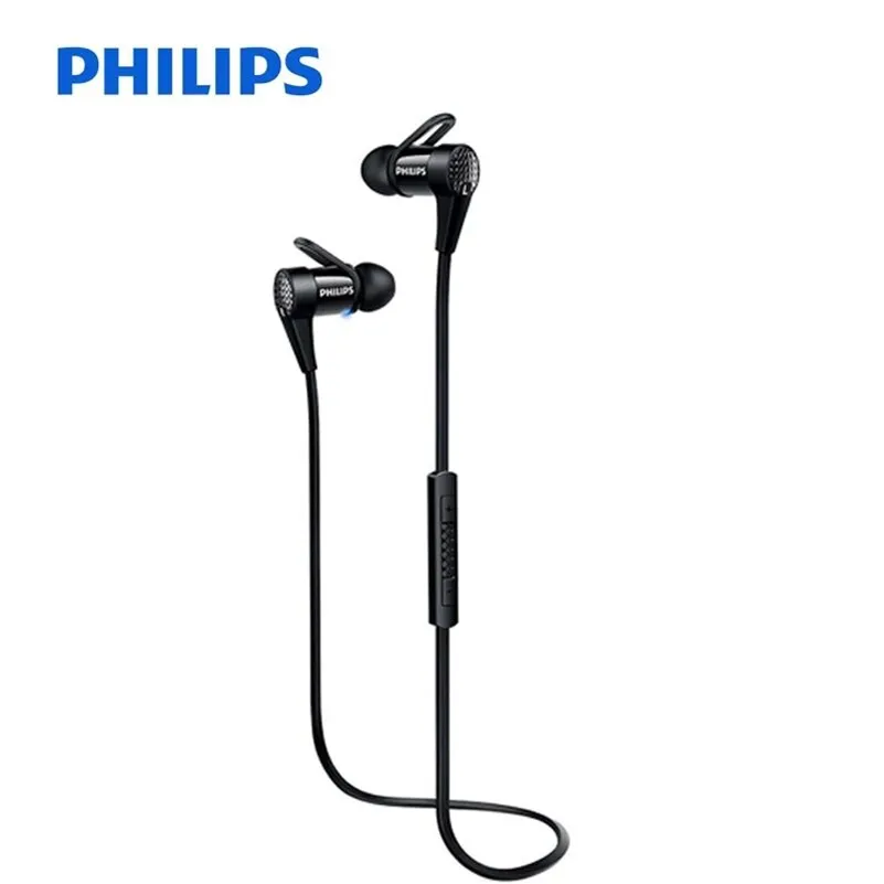 black Оригинальные спортивные наушники Philips SHB5800 гарнитура с функцией NFC литиевая батарея Micro USB для samsung Galaxy Note 8 - Цвет: black
