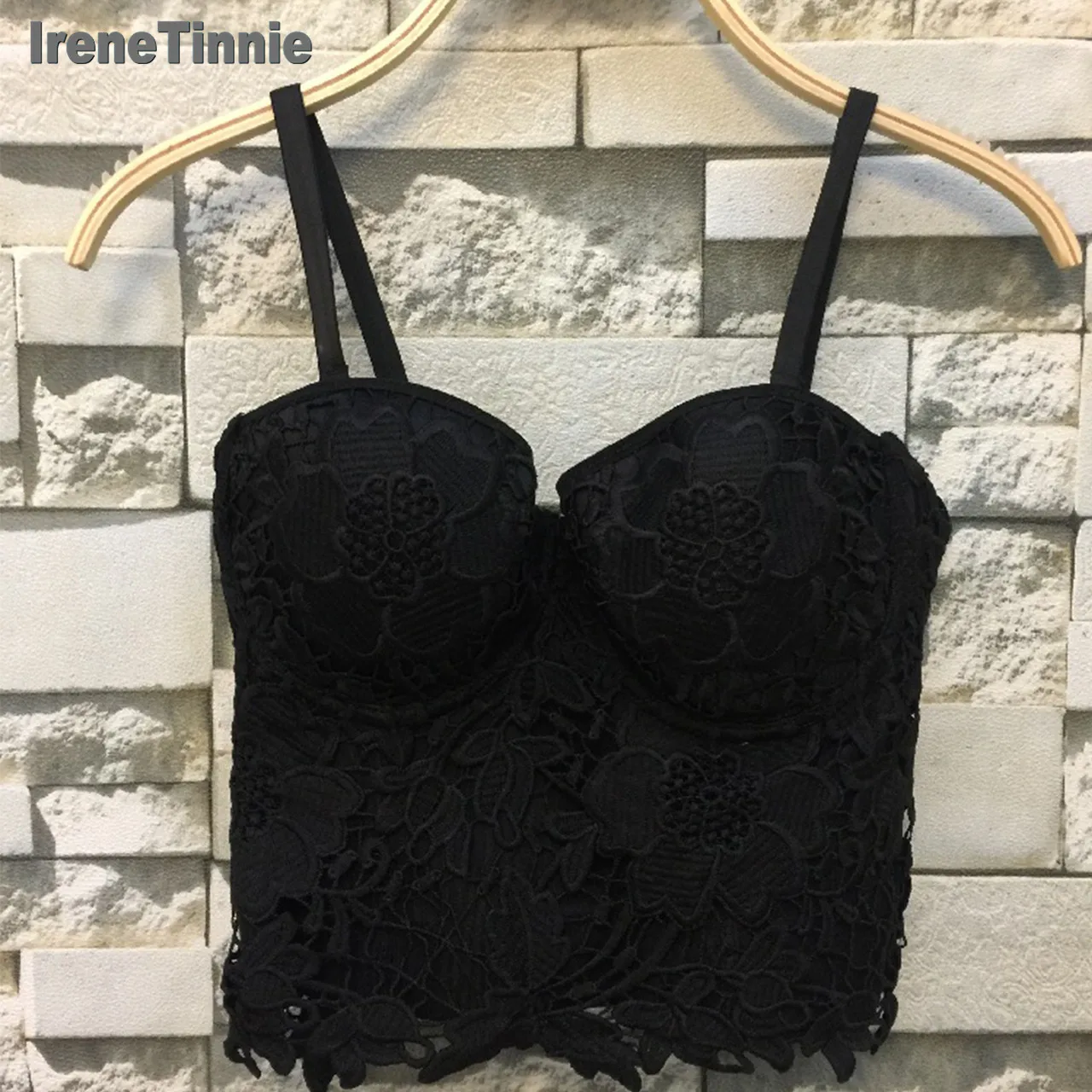 Irene Tinnie Модный милый цветочный кружевной Женский корсет с эффектом пуш ап на