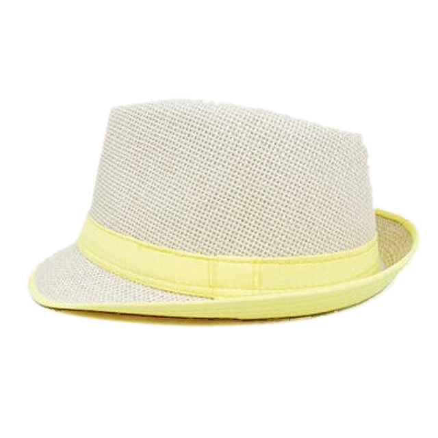 yellow brim hat