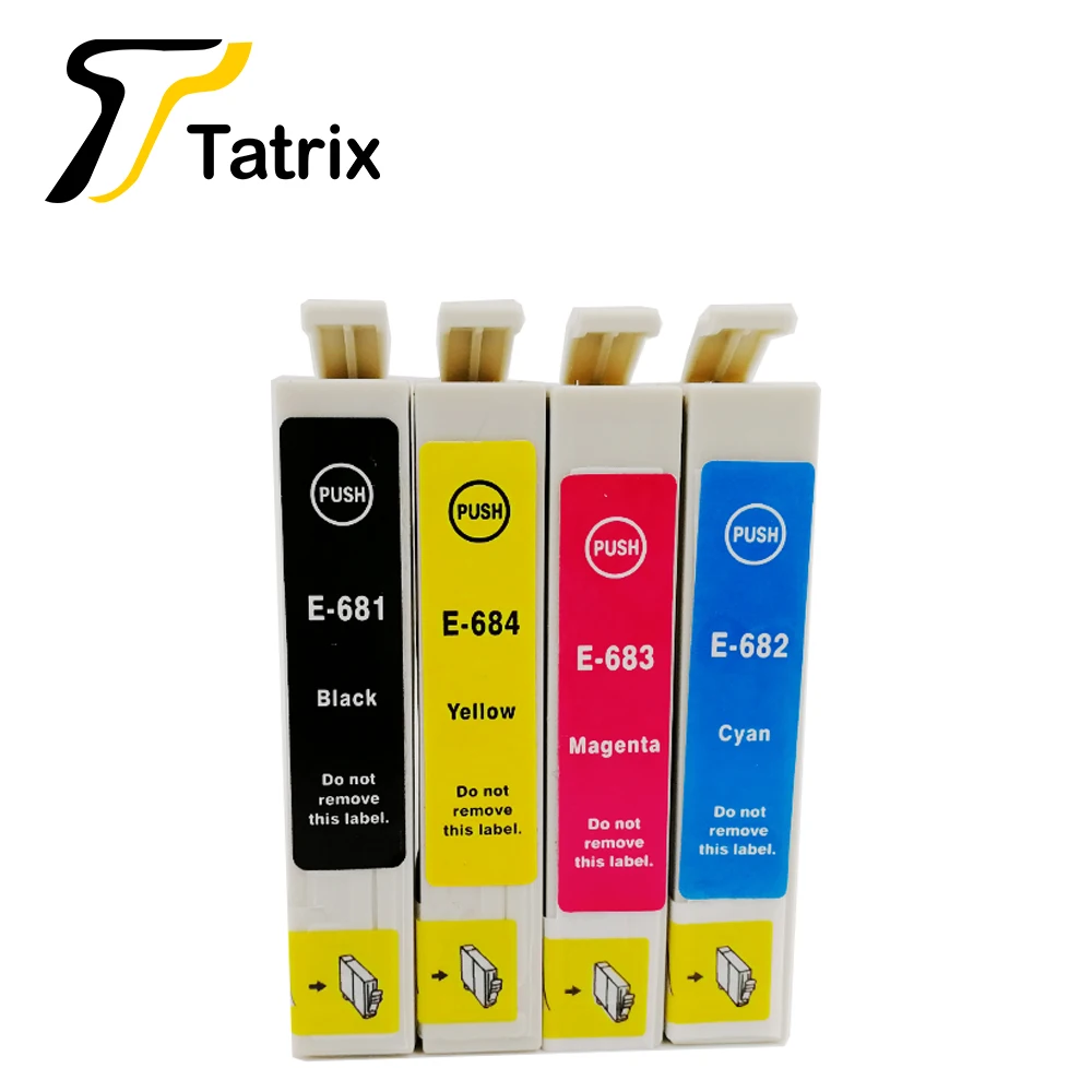 Татрикс 4PK для Epson T0681 T0684 чернильный картридж Stylus CX5000 CX6000 CX7000F CX7400 CX7450 CX8400