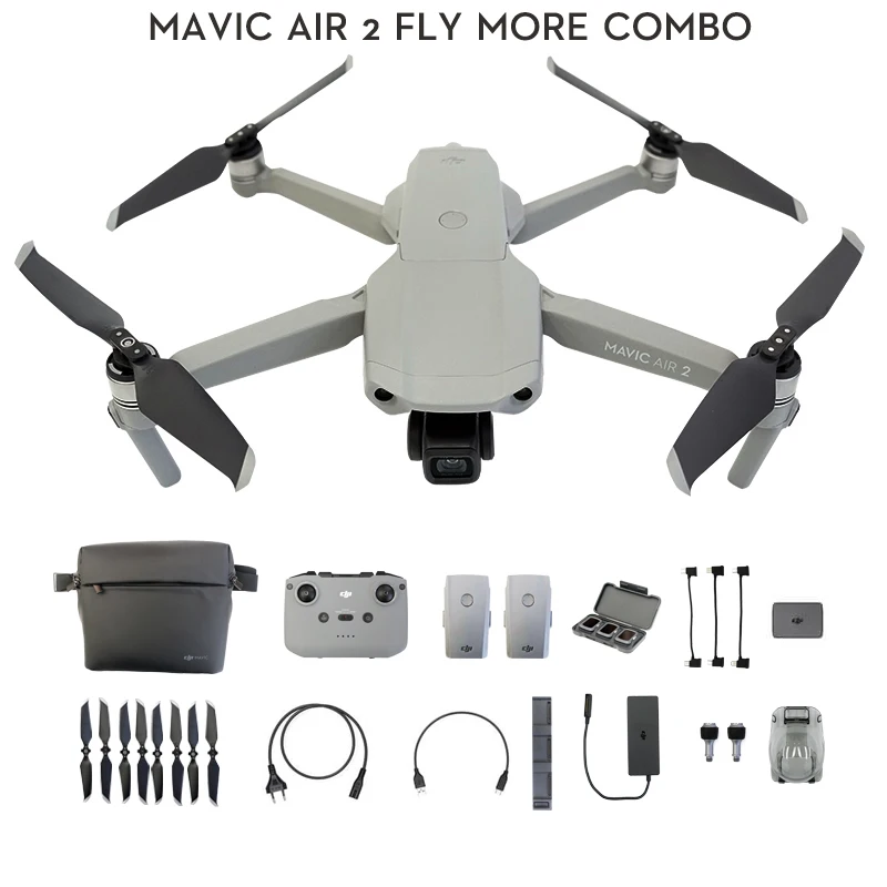 Дрон DJI Mavic Air 2 /Mavic Air 2 fly more combo с камерой 4k 34 мин время полета 10км 1080p новейшая передача видео|Дроны с камерой|   | АлиЭкспресс