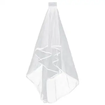 

Frcolor 1PC Wedding Veil Lovely Decorative Stylish Two Layers Accessory Veil for Holiday Party Wedding