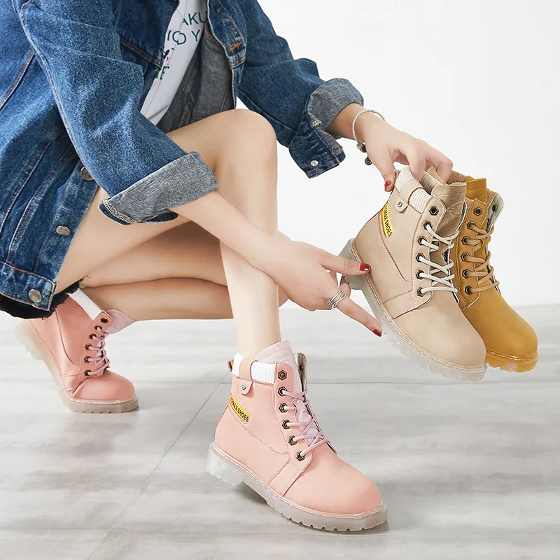 

[Main] Autumn & Winter Martin Boots Hight-top Footwear Children Work Shoes Big Head Shoes Wolf Warriors WOMEN'S Shoes