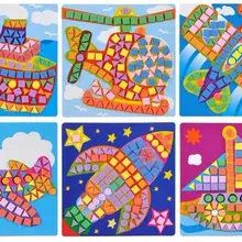 6 шт./компл. DIY Дети EVA липкий набор мозаики образовательная эва игра игрушка для детей