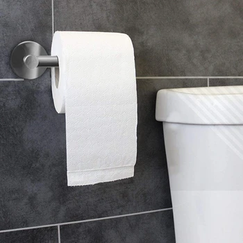 

Tissue Roll Hanger Wall Mounted Toilet Roll Holder Polished Chrome Stainless Steel Bathroom Kitchen Paper Towel Dispenser