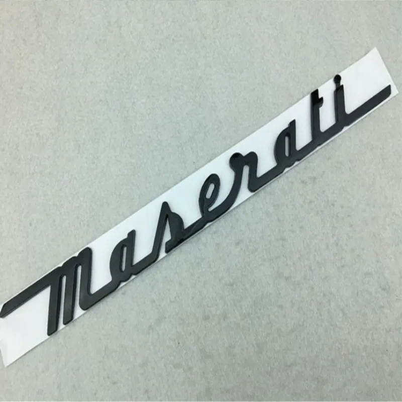 Матовый черный для Maserati багажник плашка с логотипом эмблемы значки Ghibli - Название цвета: black