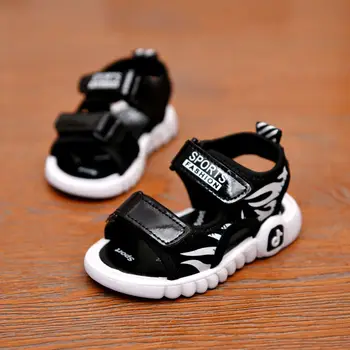 

Boys open-toe sandals 2020 new children's beach shoes soft bottom summer baby toddler shoes