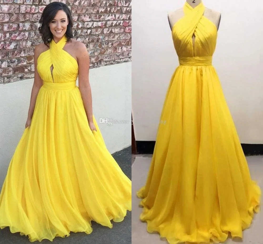 amarillo-tallas-grandes-de-gasa-vestidos