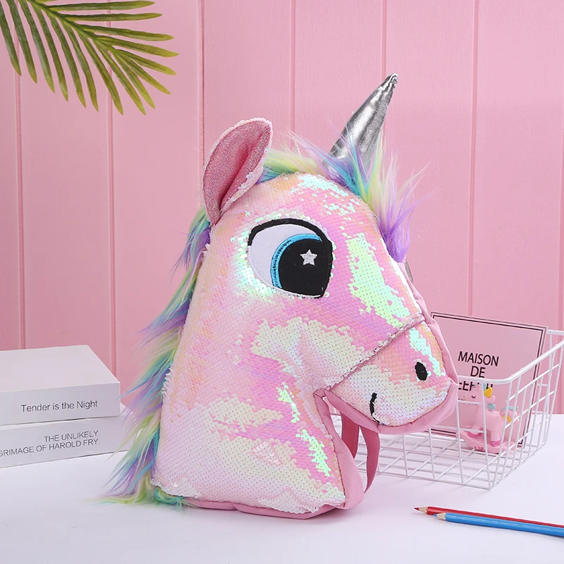 Reversible Sequin Unicorn Kawaii Backpack