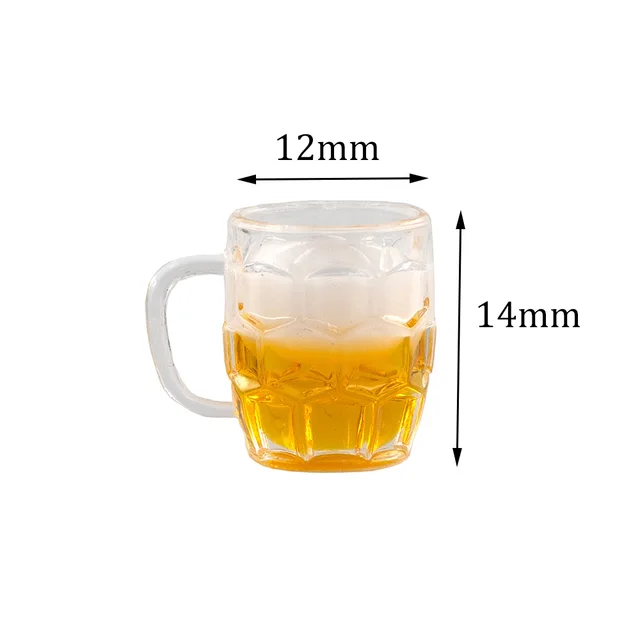 1/12 Dollhouse Miniature Beer Mug Mini Lemon Cup Drinks Toy for ob11 bjd  Blythe Decoration Doll House accessories 2
