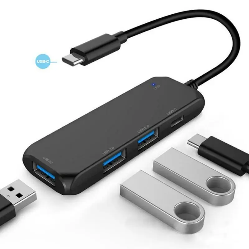 

USB HUB C HUB to Multi USB 2.0 HDMI Adapter Dock for MacBook Pro Accessories USB-C Type C Splitter 4 Port USB C 4 In 1 External