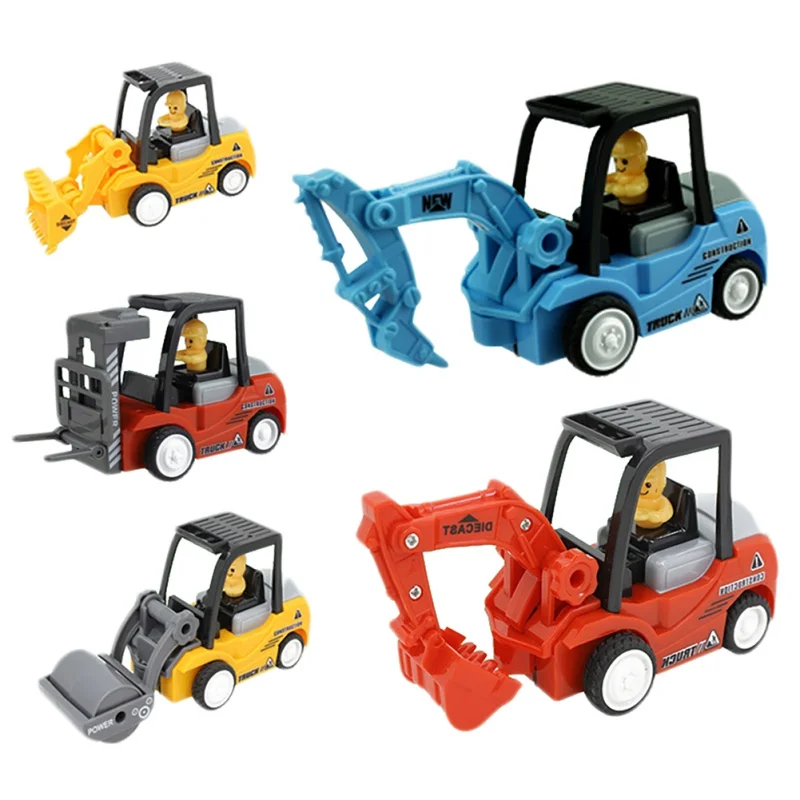 

Kids Bulldozer Excavator Toys Mini Engineering Construction Car Inertia Sliding Engineering Vehicle Toy Mini Forklift Toy Trucks