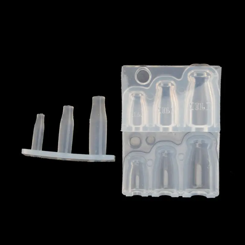 Настоящее мини бутылка бокал Силиконовый молд в Форе кубка формы для эпоксидной смолы ювелирные изделия инструменты