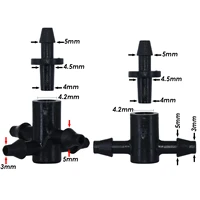 SPRYCLE 25PCS Barbed 3/5mm 1/8in Hose Straight 2-Way 4-Way Quick Connector Drip Irrigation Garden Pipe Splitter Joint Connect 2
