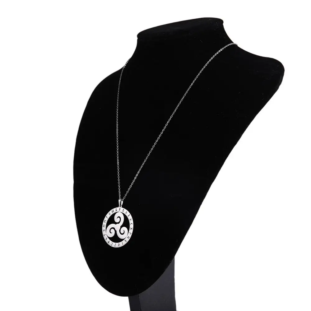 My shape Triskel символ Ирландия нержавеющая сталь кулон с рунами колье ожерелье женские ожерелья бижутерия