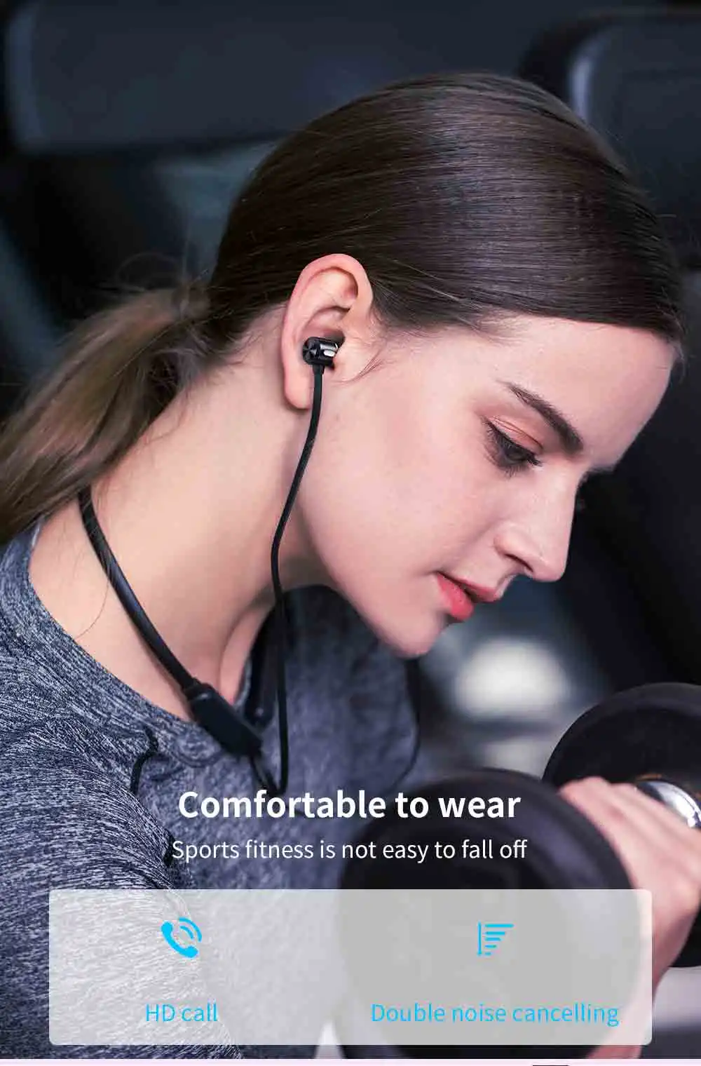 FBYEG Bluetooth наушники для бега спортивные водонепроницаемые и потовые наушники с микрофоном для шеи беспроводные Bluetooth наушники